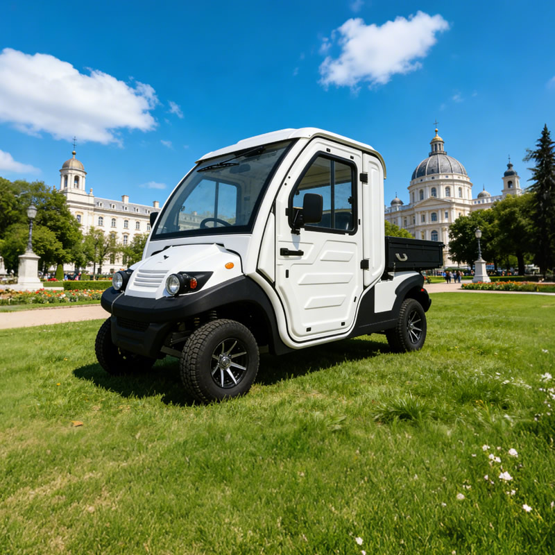 Mini camión eléctrico: vehículo utilitario cerrado legal de calle de 2 plazas para mantenimiento - EG204AHCXR