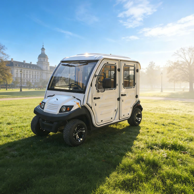 Lanzadera eléctrica cerrada de 4 plazas | Vehículo de transporte para centros turísticos y campus - EG204AKR