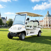 Carro de golf eléctrico blanco elegante para bodas | Traslado de lujo para invitados de 6 plazas para eventos - EG204AKSZ