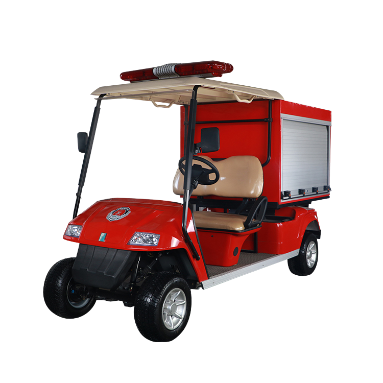 Mini camión eléctrico personalizado con carrito de golf para comida contra incendios, 2 asientos, con caja cerrada - EG2048F