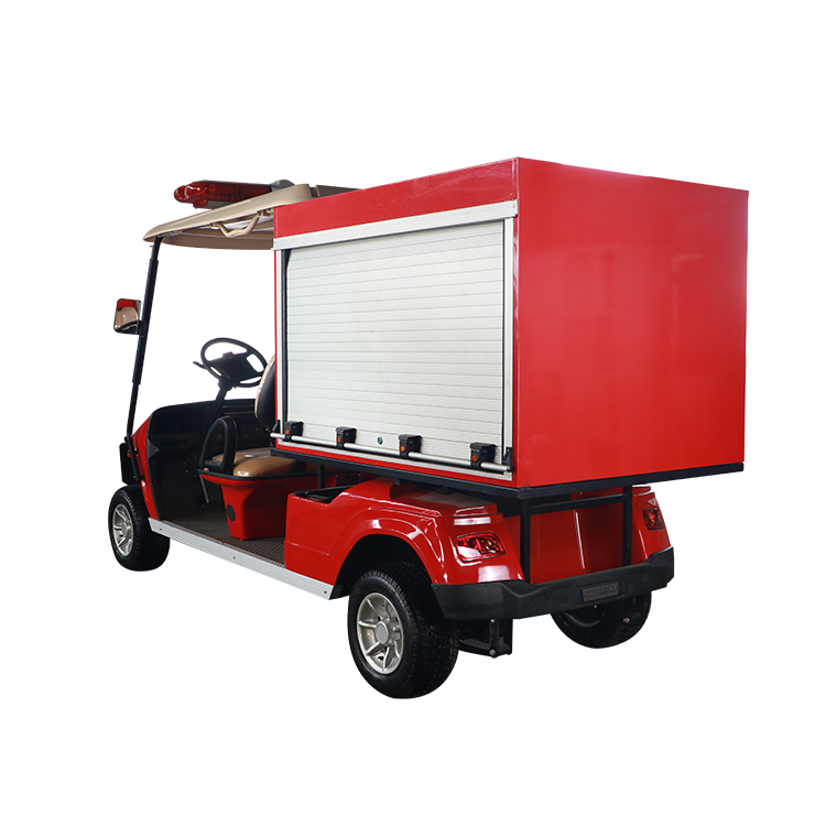 Mini camión eléctrico personalizado con carrito de golf para comida contra incendios, 2 asientos, con caja cerrada - EG2048F