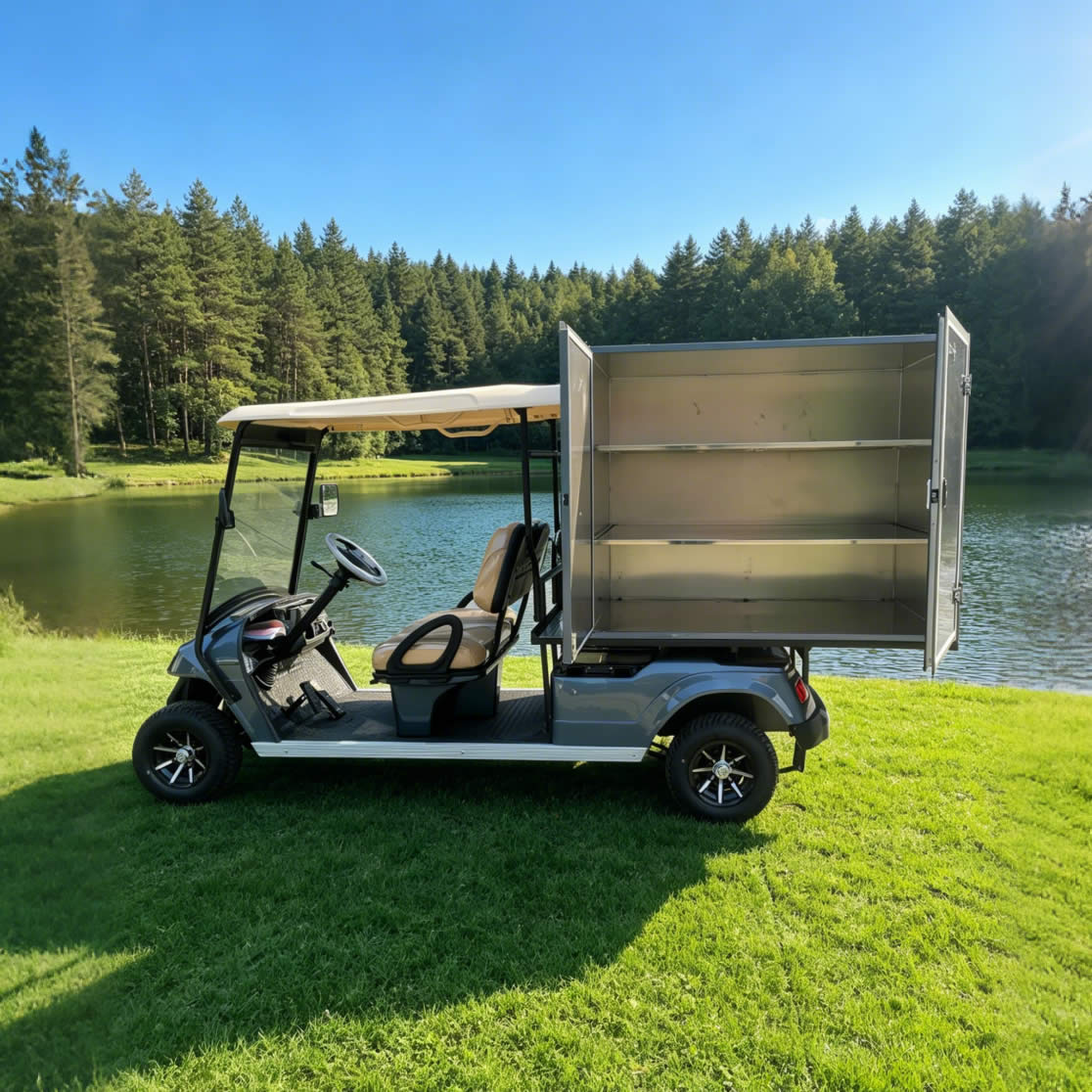 Utilidad de carrito de golf para bebidas del fabricante con caja cerrada - EG2048T