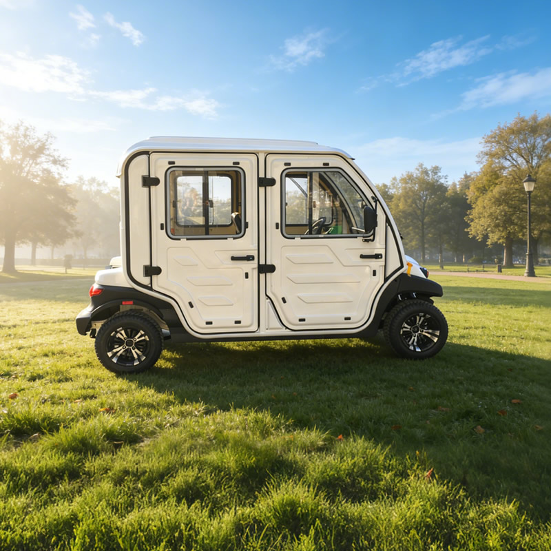 Lanzadera eléctrica cerrada de 4 plazas | Vehículo de transporte para centros turísticos y campus - EG204AKR