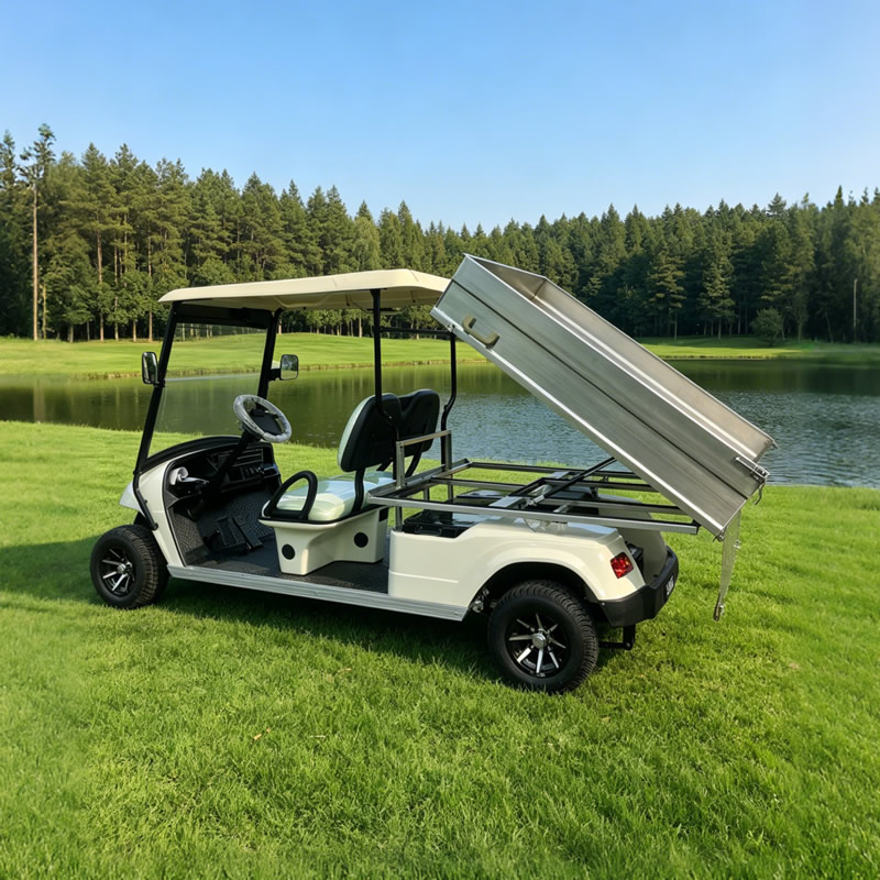 Carro de golf personalizado con plataforma volcadora de carga de acero inoxidable - EG2048HCX