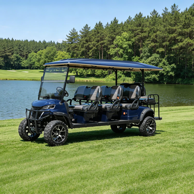 Carro de golf eléctrico personalizado de litio para pasajeros, 6+2 y 8 plazas - EG206DKSZ