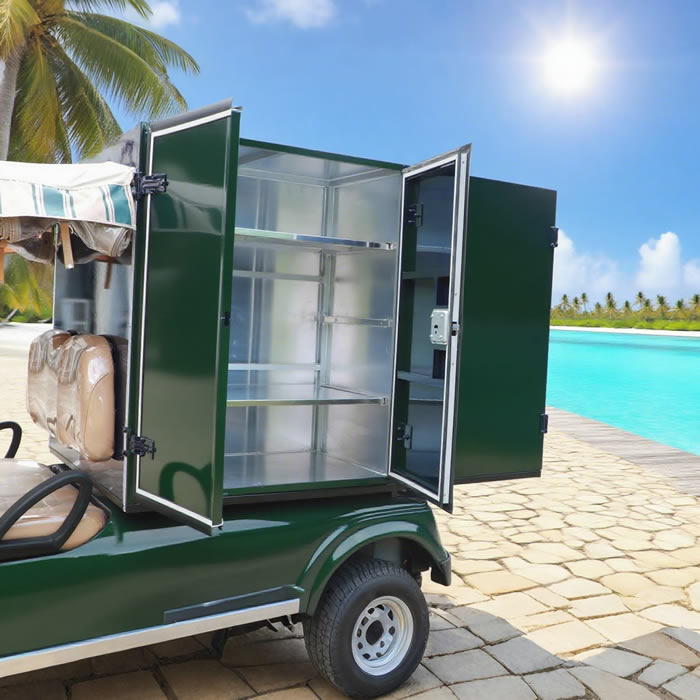 Carro de golf eléctrico para bebidas Bev Ac Supply Company - EG2048HCX