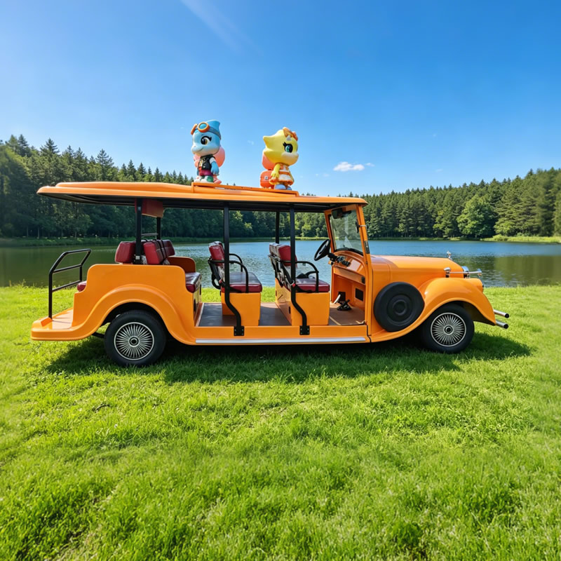 Autobús turístico eléctrico vintage | Coche turístico retro de 11 plazas | Servicio de traslado personalizado al parque temático - EG6120K