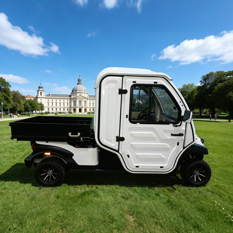 Mini camión eléctrico: vehículo utilitario cerrado legal de calle de 2 plazas para mantenimiento - EG204AHCXR
