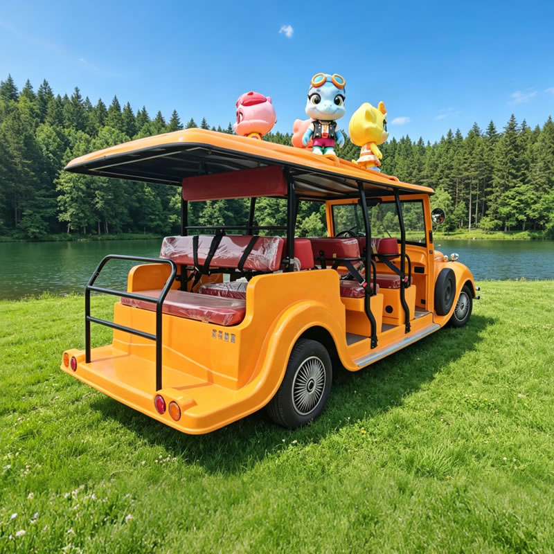 Autobús turístico eléctrico vintage | Coche turístico retro de 11 plazas | Servicio de traslado personalizado al parque temático - EG6120K