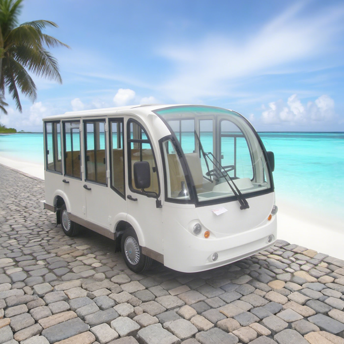 Fabricante de automóviles de autobús turístico con lanzadera eléctrica personalizada de 11 asientos - EG6118KBF