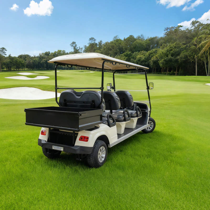 Carro de transporte eléctrico personalizado para 6 pasajeros con caja de carga trasera - EG2068K