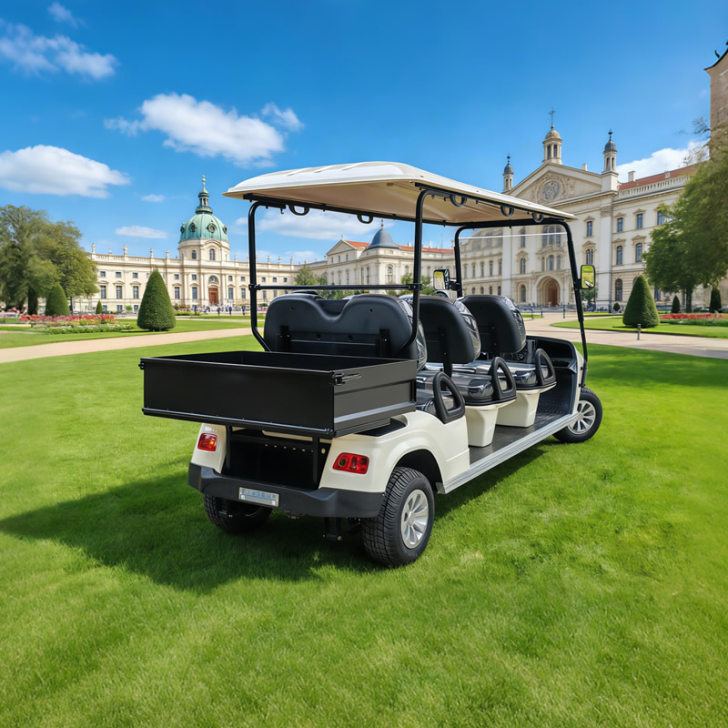 Carro de transporte eléctrico personalizado para 6 pasajeros con caja de carga trasera - EG2068K