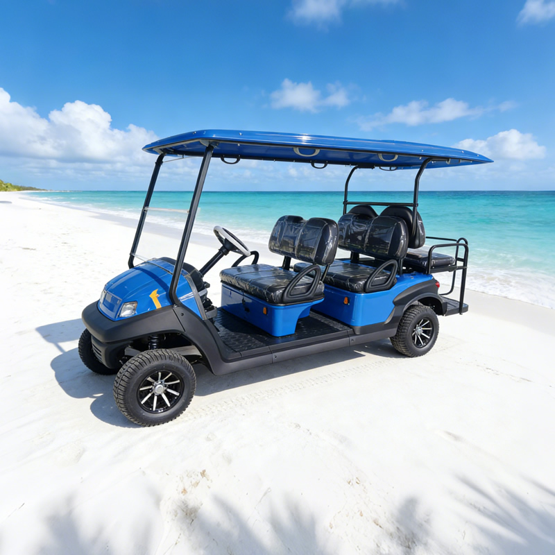 Carro de golf eléctrico con batería 4+2 y 6 plazas - E204AKSZ