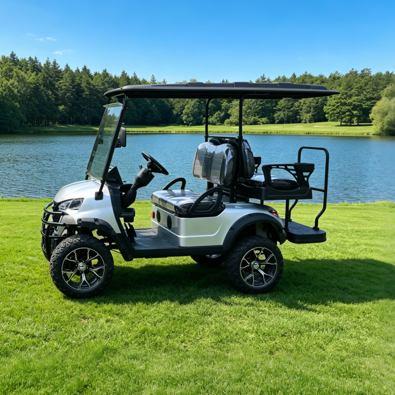 Carro de golf eléctrico de 4 plazas directo de fábrica | Todoterreno con portaequipajes | Personalizable para complejos turísticos y lugares panorámicos - EG202DKSZ