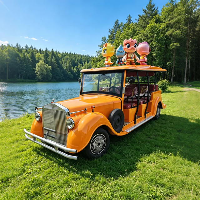 Autobús turístico eléctrico vintage | Coche turístico retro de 11 plazas | Servicio de traslado personalizado al parque temático - EG6120K