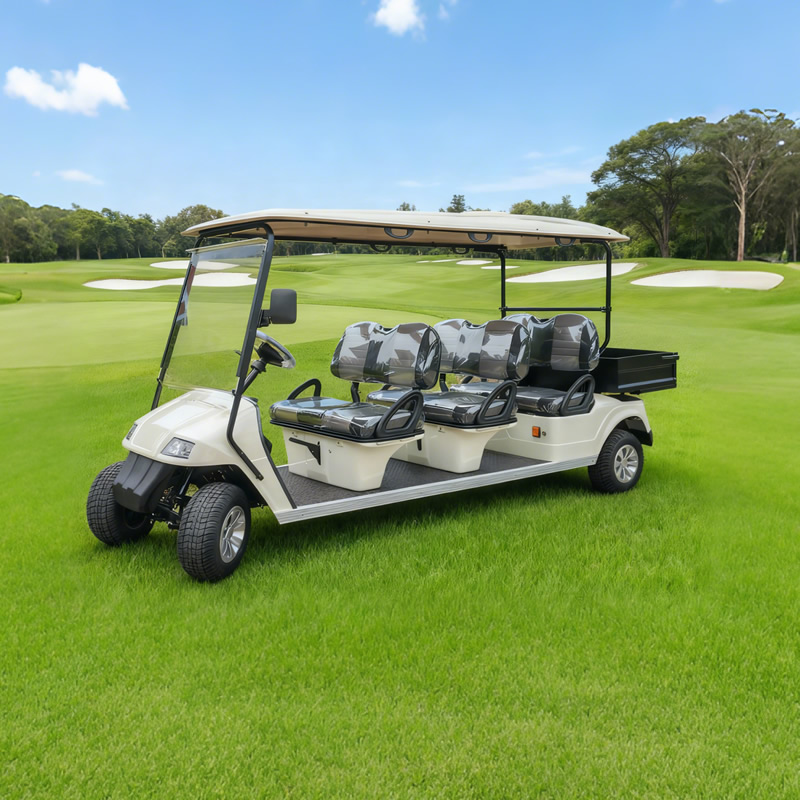 Carro de transporte eléctrico personalizado para 6 pasajeros con caja de carga trasera - EG2068K