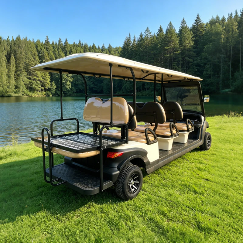 Ocho carros de golf eléctricos con buggy de 8 plazas para pasajeros a la venta - EG206AKSZ
