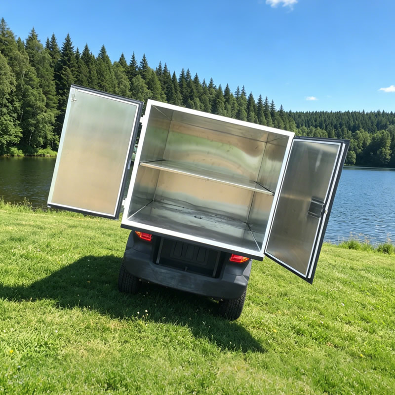 Carro de golf personalizado para alimentos y bebidas, bebidas y café, con caja, a la venta - EG204AK