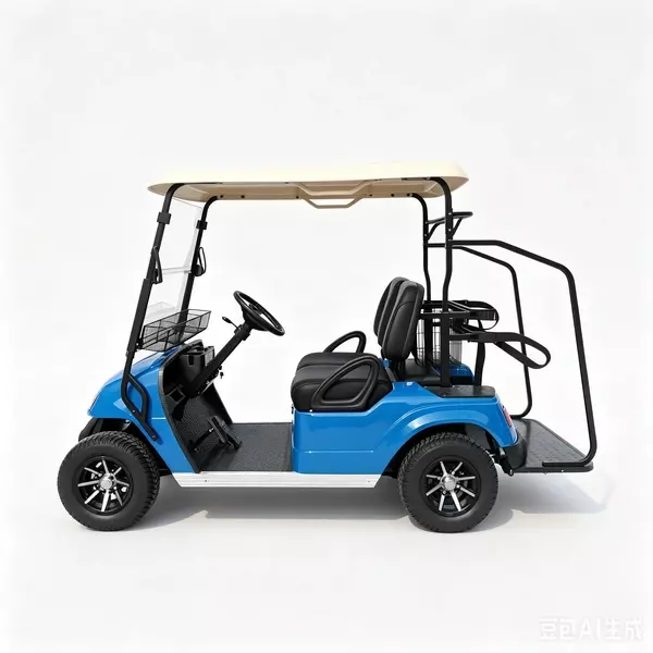 Carro de golf eléctrico azul personalizado con portaequipajes trasero | Fabricante mayorista - EG2028KG