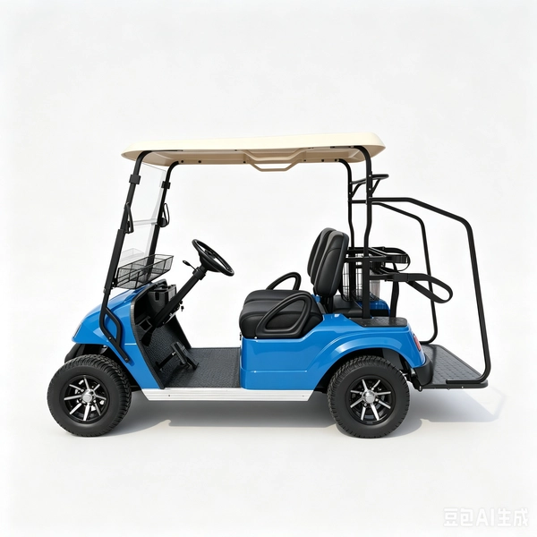 Carro de golf eléctrico azul personalizado con portaequipajes trasero | Fabricante mayorista - EG2028KG
