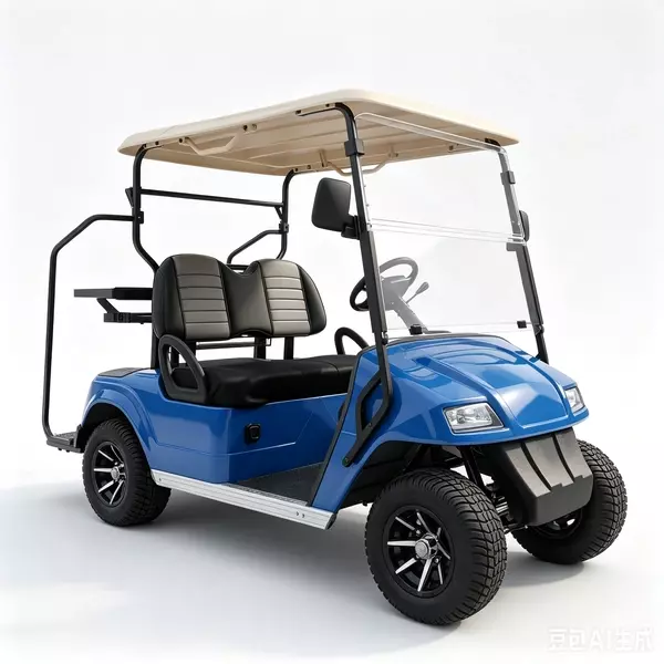 Carro de golf eléctrico azul personalizado con portaequipajes trasero | Fabricante mayorista - EG2028KG