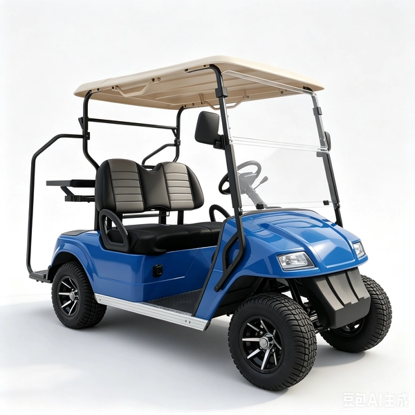 Carro de golf eléctrico azul personalizado con portaequipajes trasero | Fabricante mayorista - EG2028KG