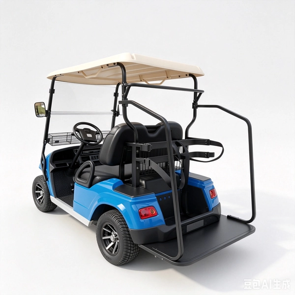 Carro de golf eléctrico azul personalizado con portaequipajes trasero | Fabricante mayorista - EG2028KG